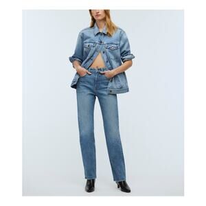 Madewell 'The Petite' Blue '90s Straight Denim Jean Size 25